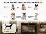 Dog Crate Furniture, Dog Cage with Rotatable Feeding Station and Storage Shelves, End Side Table T3398P551712