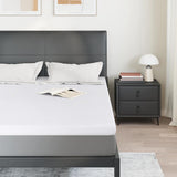 Mattress Topper White 140 x 190 x 7 cm Jaquard Fabric 4106281