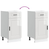 Kitchen Base Cabinet Porto High Gloss White Engineered Wood 853949