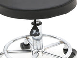 Round Shape Adjustable Salon Stool with Back Black 28184320