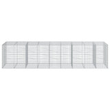 Gabion Basket with Cover 450x100x100 cm Galvanised Iron 3295197