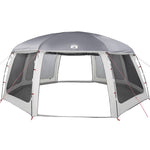 ZNTS Pool Tent with Removable Fly & Mesh Walls Grey 690x690 cm 4100642