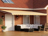 Retractable Awning Yellow and white 4 x 2 m 3418925