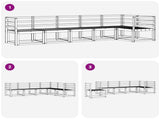 Outdoor Sofa Set 6 pcs White Solid Acacia Wood 3387683