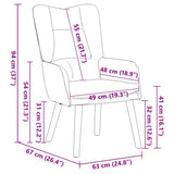 Armchair Dark Grey 63 x 67 x 94 cm Velvet 42001804