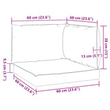 Pallet Cushions 3 pcs Anthracite Oxford Fabric 361773