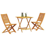 Folding Bistro Set Folding 3 pcs Brown Solid Acacia Wood 3375696