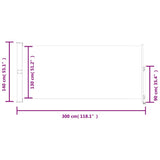 Patio Retractable Side Awning 140 x 300 cm Red 48348