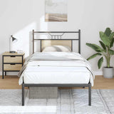 Bed Frame without Mattress Sonoma Oak 75x190 cm Small Single Engineered Wood 4106782