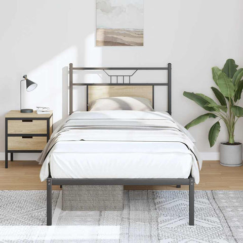 Bed Frame without Mattress Sonoma Oak 90x200 cm Engineered Wood 4106785