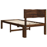 Single Bed Frame with Headboard ROSTOCK Dark Brown 80 x 200 cm 903368