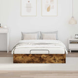Ottoman Bed Frame Smoked Oak 203 x 140 x 25 cm Engineered Wood 3409233