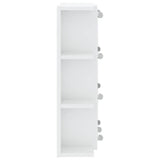 Mirror Cabinet with LED High Gloss White 70x16.5x60 cm 808879