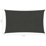 ZNTS Sunshade Sail 160 g/m² Anthracite 5x8 m HDPE 311083