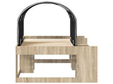 Bed with Tunnel 3 pcs Sonoma Oak and Black Engineered Wood 3423508