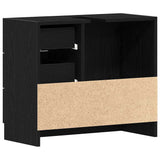 Sink Cabinet Black Oak 63x30x54 cm Engineered Wood 862022