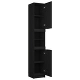 Bathroom Cabinet Black 32x34x188.5 cm Engineered Wood 811323