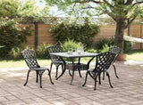 Garden Table Set 5 pcs Black Cast Aluminium 3334753