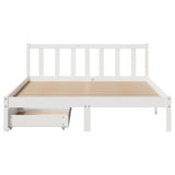 Bed Frame without Mattress White 140x190 cm Solid Wood Pine 3301468