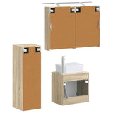 Bathroom Furniture Set 4 pcs Sonoma Oak 3407433