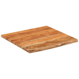 Desk Top 80x80x2.5 cm Square Solid Wood Acacia Live Edge 370266