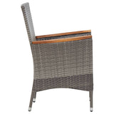 46083 9 Piece Garden Dining Set with Cushions Poly Rattan Grey