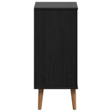 Chest of Drawers MOLDE Black 40 x 35 x 82 cm Solid Pine Wood 42020935