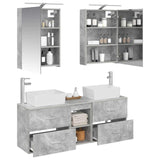 Bathroom Furniture Set 5 pcs Concrete Grey 3406834