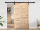 Barn Door Natural 80 x 2.5 x 208 cm Solid Pine Wood 42047149