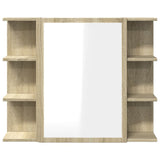 Bathroom Mirror Cabinet Sonoma Oak 80x20.5x64 cm Engineered Wood 849603