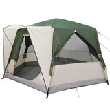 Cabin Tent 5-Person Green and White 333 x 317 x 194 cm 42004029
