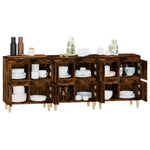 Sideboards 3 pcs Smoked Oak 60x35x70 cm Engineered Wood 3185772