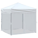 Folding Party Tent with Sidewalls White 2x2 m 93510