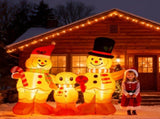 1.9M Lighted Christmas Inflatable Decoration, Inflatable Gingerbread Man Family, Funny Blow Up Yard 95662281