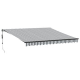 Automatic Retractable Awning Anthracite and White 400x350 cm 3215810