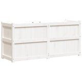 Garden Planter White 150x50x70 cm Solid Wood Pine 837490