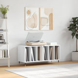 Record Cabinet White 100x38x48 cm Engineered Wood 831740