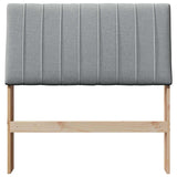 Upholstered Headboard Light Grey 90 cm Solid Pine Wood 879414