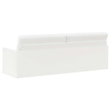 3 Seater Sofa White 220 x 81 x 82 cm Fabric 42041149