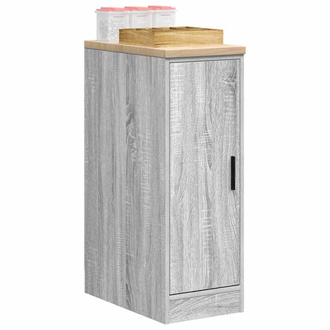 ZNTS Garage Storage Cabinet Grey Sonoma 30x51x85 cm Solid Wood Pine 860558