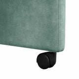 Dining Chairs with Wheels 2 pcs Sea green 58 x 67 x 97 cm 42017874