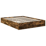 Storage Bed Concrete Grey 150 x 200 cm Engineered Wood 3411561
