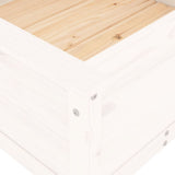 Garden Planter White 82.5x82.5x39 cm Solid Wood Pine 825297