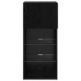 Wall-mounted TV Cabinet with LED Black Oak 40.5 x 30 x 90 cm 882958