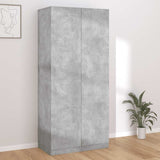 Wardrobe Concrete Grey 90x52x200 cm Engineered Wood 800634