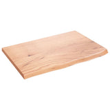 Bathroom Countertop Light Brown 60x40x2 cm Treated Solid Wood 3156104