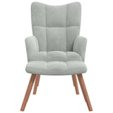 Relaxing Chair Light Grey Velvet 42022441