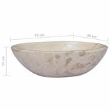 Sink Cream 53x40x15 cm Marble 149171