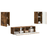 TV Cabinet Set 4 pcs Smoked Oak Engineered Wood 3409155