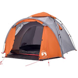 Camping Tent Dome 3-Person Grey and Orange Quick Release 4004228